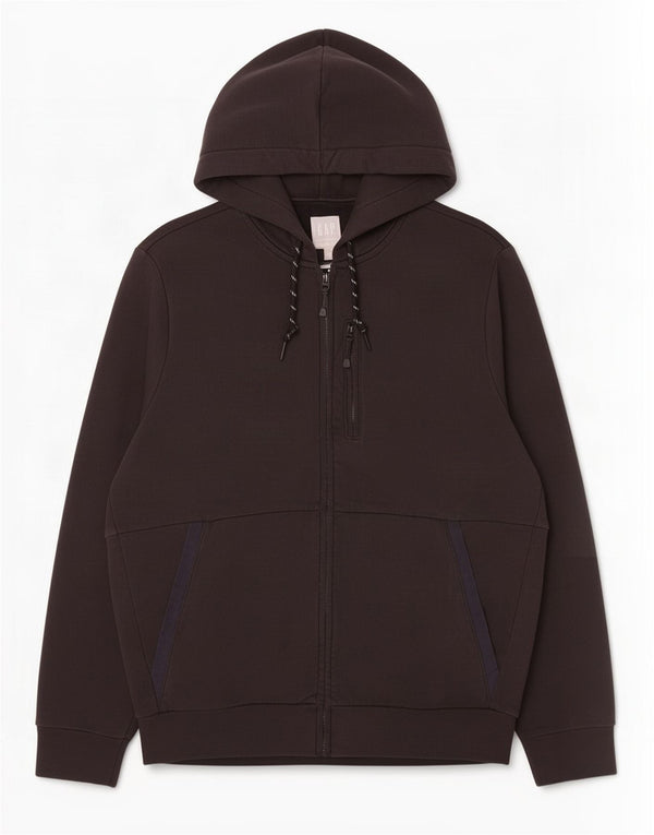 Gap Mens Zip Hoodie Sweater Medium Black Cotton
