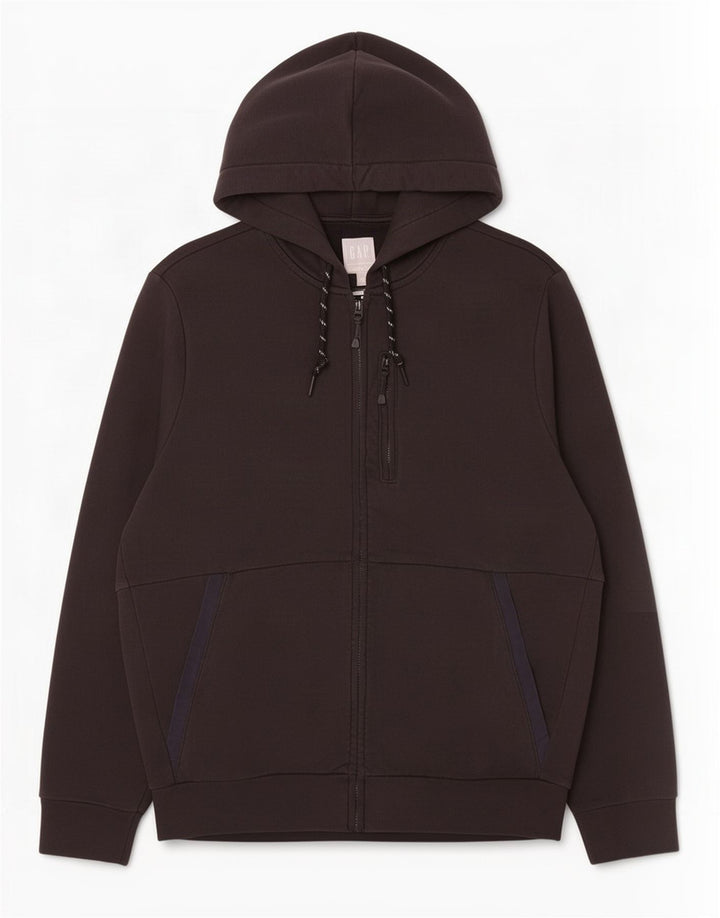Gap Mens Zip Hoodie Sweater Medium Black Cotton