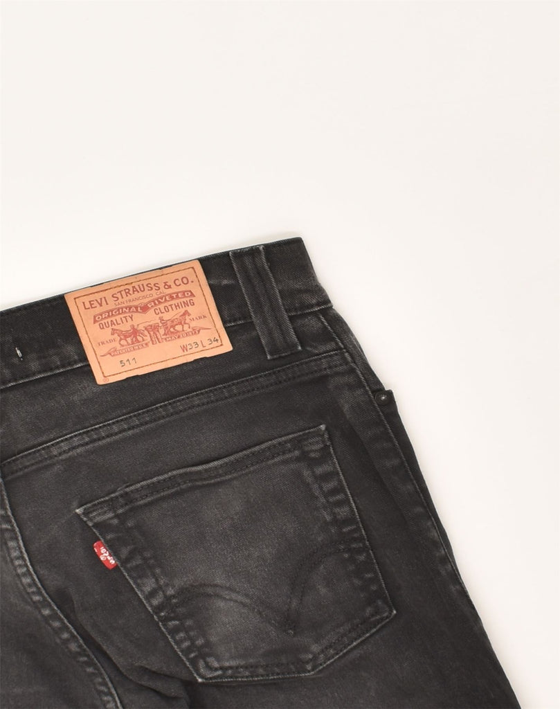 LEVI'S Mens Straight Jeans W33 L27 Black Cotton | Vintage Levi's | Thrift | Second-Hand Levi's | Used Clothing | Messina Hembry 