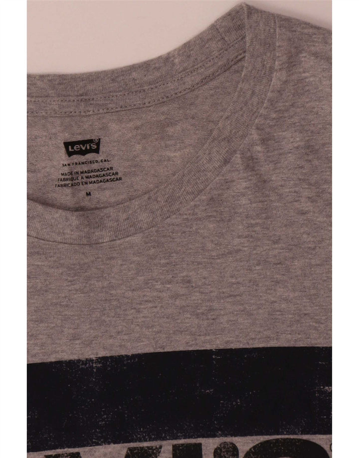 Levi's Mens Graphic T-Shirt Top Medium Grey Cotton