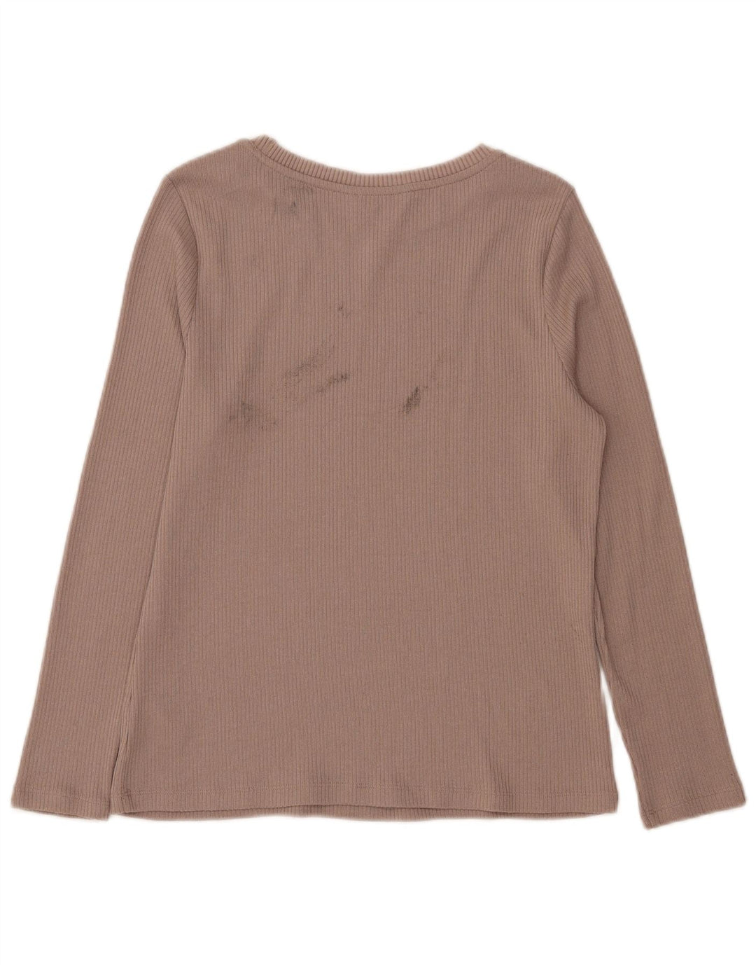 Marks & Spencer Womens Top Long Sleeve UK 14 Medium Beige Polyester