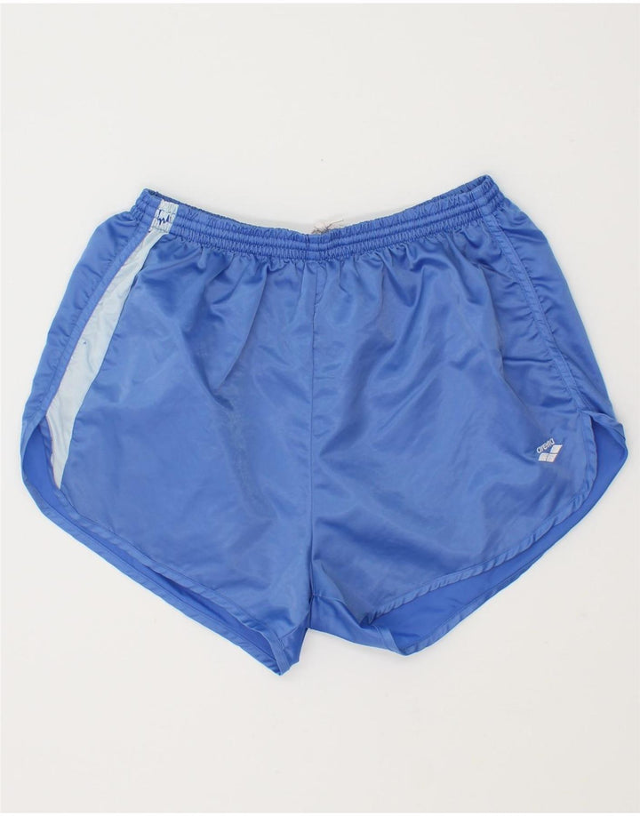 ARENA Girls Sport Shorts 5-6 Years Blue Colourblock Polyamide Vintage Arena and Second-Hand Arena from Messina Hembry 