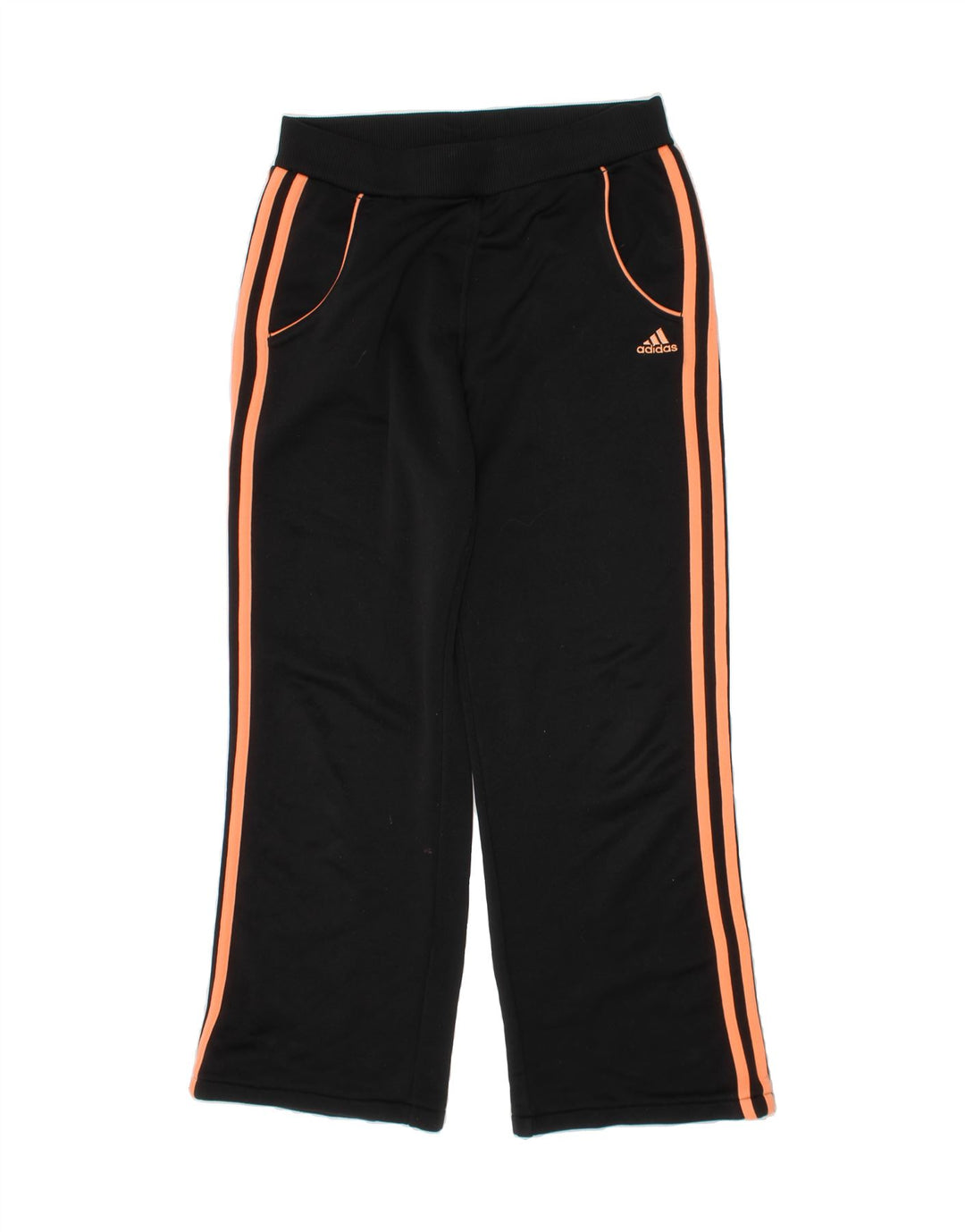 ADIDAS Girls Tracksuit Trousers 15-16 Years  Black Polyester Vintage Adidas and Second-Hand Adidas from Messina Hembry 