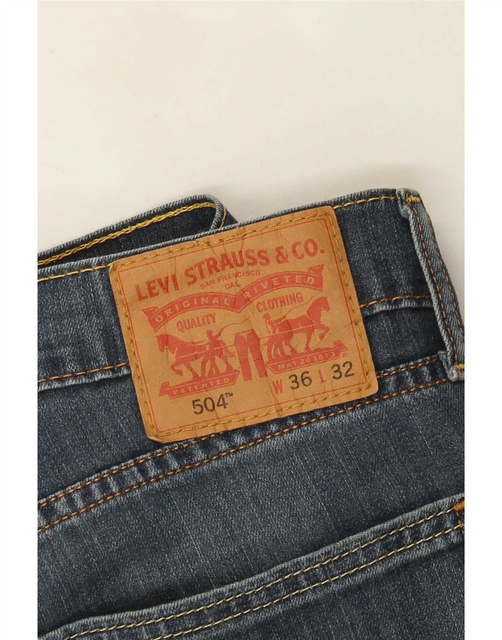 Levi's Mens 504 Straight Jeans W36 L27 Blue Cotton