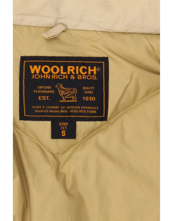 Woolrich Mens Hooded Padded Coat UK 36 Small Beige