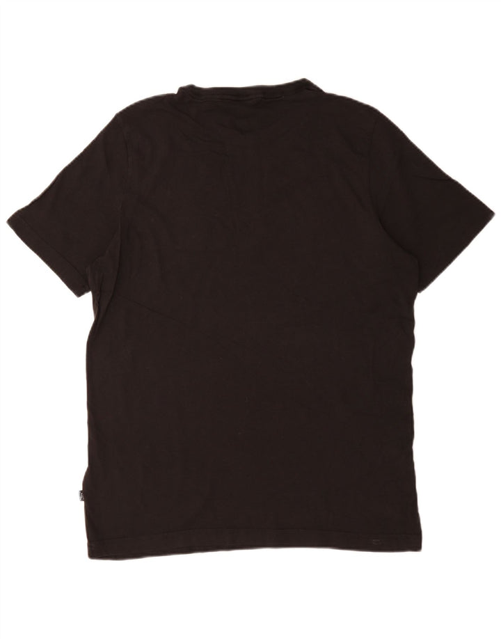 Puma Mens Graphic T-Shirt Top Medium Black Cotton