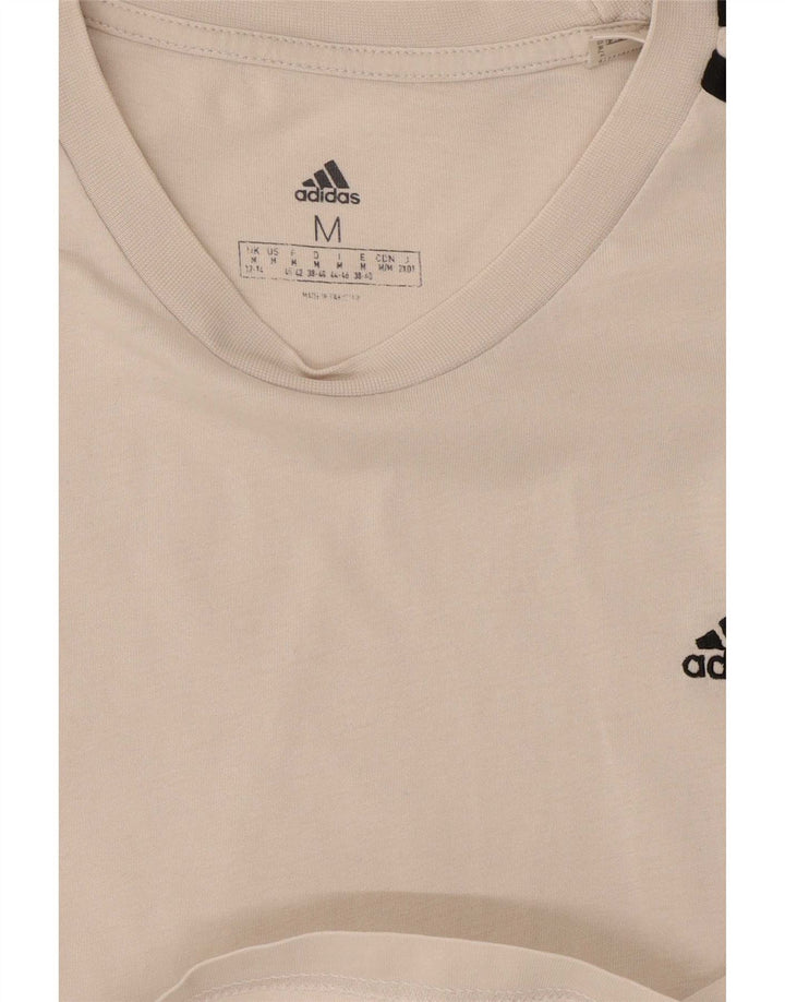 Adidas Womens Crop T-Shirt Top UK 12/14 Medium White
