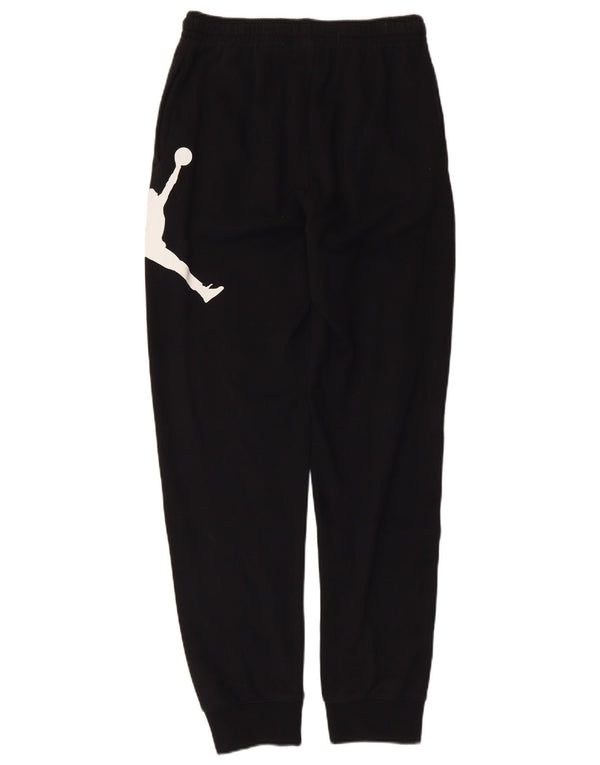 Jordan Boys Graphic Tracksuit Trousers Joggers 13-14 Years XL Black Cotton