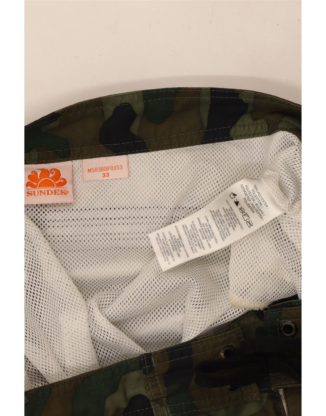 SUNDEK Mens Swimming Shorts Medium  Khaki Camouflage Polyester