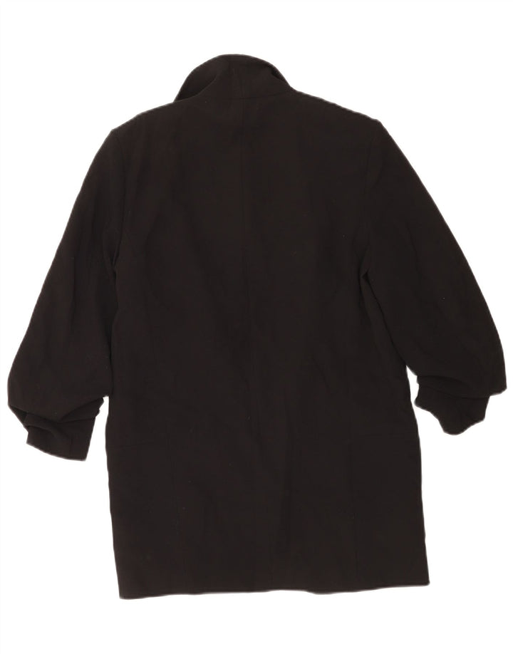 Zara Womens Open Oversized Blazer Jacket UK 6 XS Black Polyester