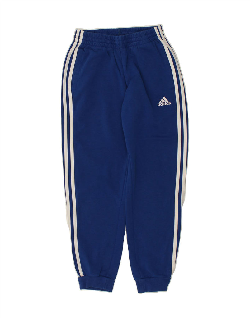 ADIDAS Boys Tracksuit Trousers Joggers 11-12 Years Blue Cotton | Vintage Adidas | Thrift | Second-Hand Adidas | Used Clothing | Messina Hembry 