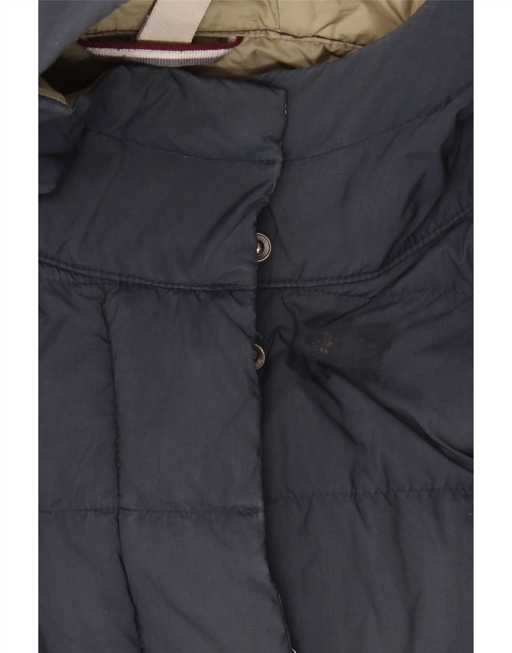 Colmar Womens Hooded Padded Jacket IT 44 Medium Navy Blue Polyamide