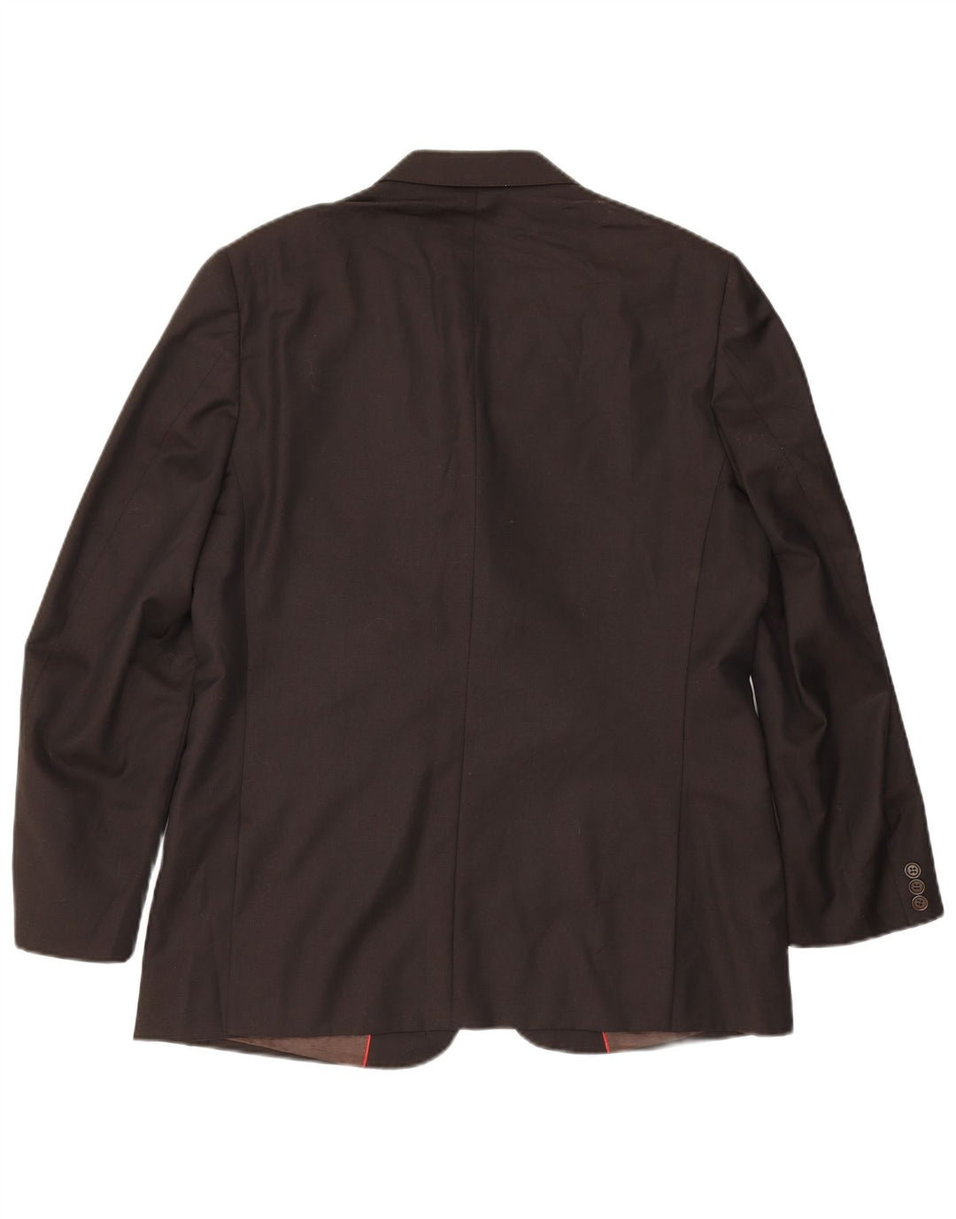 Massimo Dutti Mens 3 Button Blazer Jacket UK 42 XL Brown Wool