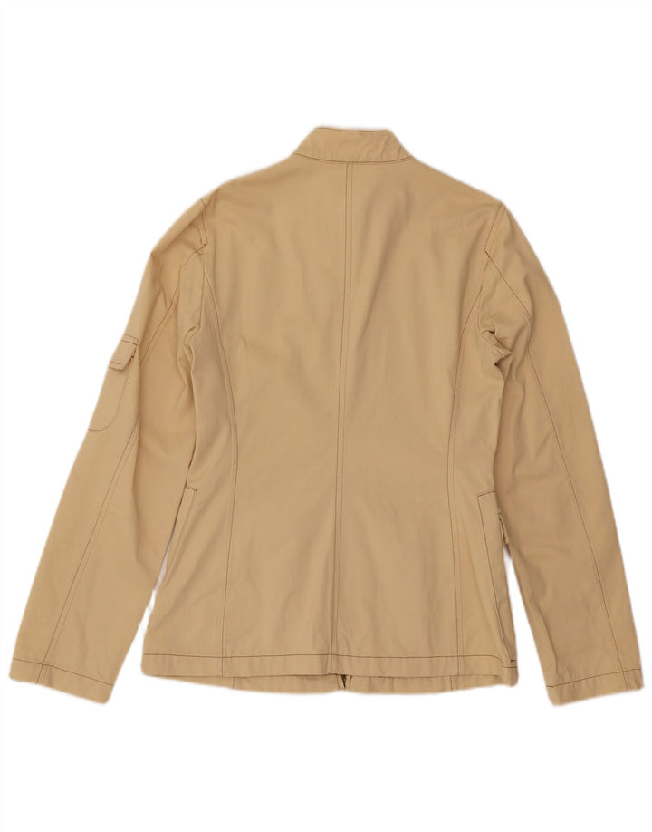 BENETTON Womens Utility Jacket IT 42 Medium Beige Cotton