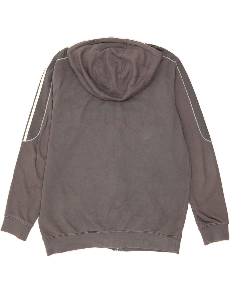 ADIDAS Mens Zip Hoodie Sweater Large Grey Cotton Vintage Adidas and Second-Hand Adidas from Messina Hembry 