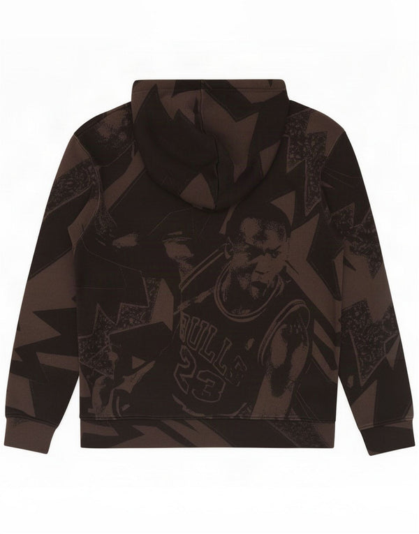 Jordan Mens Graphic Hoodie Jumper Small Black Geometric Cotton