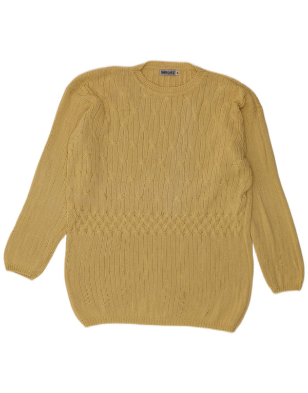 Vintage Womens Crew Neck Jumper Sweater Medium Yellow
