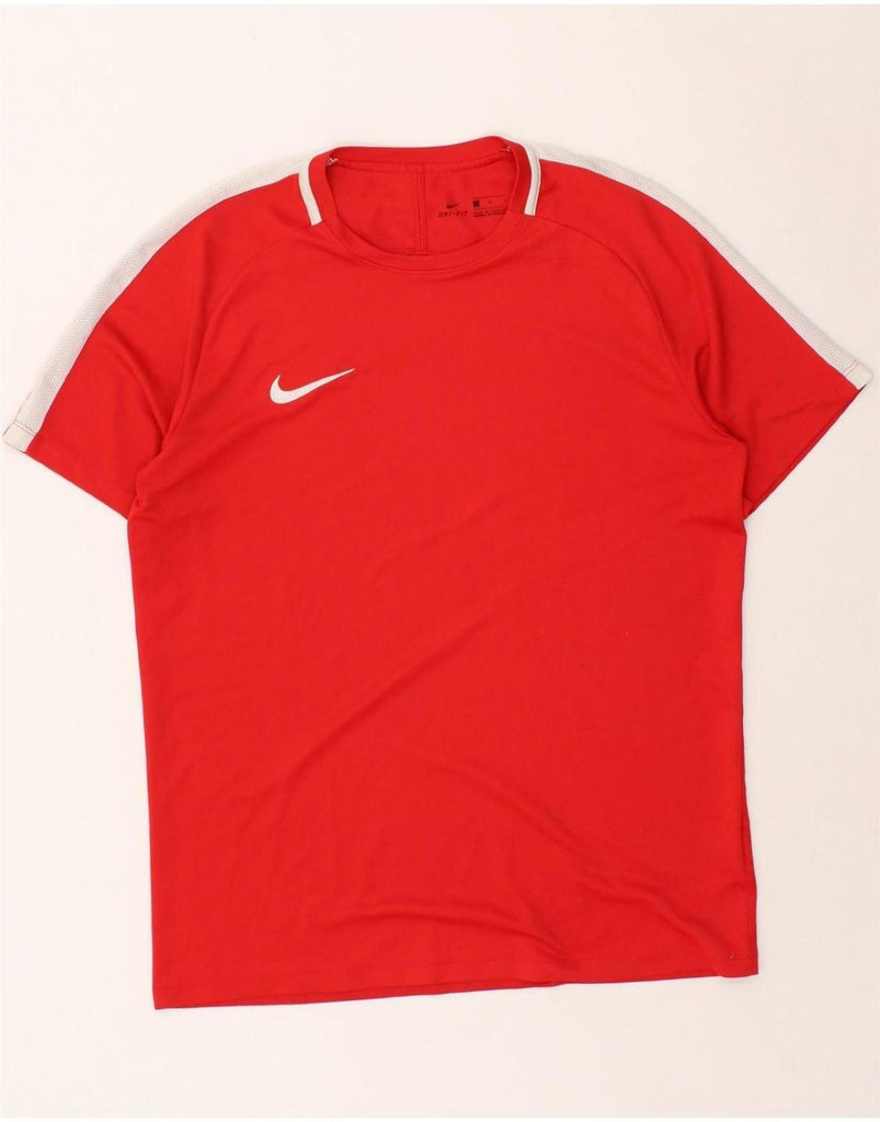 NIKE Mens Dri Fit T-Shirt Top Large Red Colourblock Polyester Vintage Nike and Second-Hand Nike from Messina Hembry 