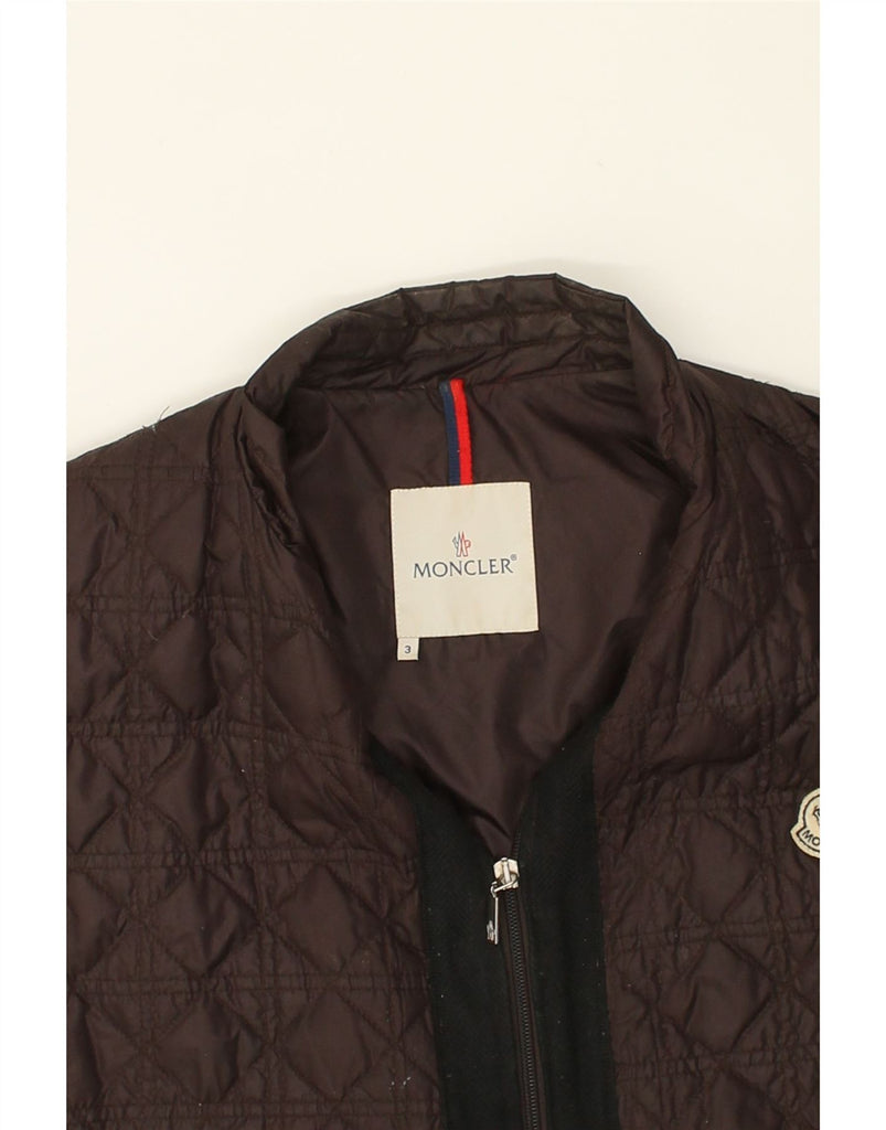 MONCLER Womens Quilted Gilet Size 3 Large Brown Polyester | Vintage Moncler | Thrift | Second-Hand Moncler | Used Clothing | Messina Hembry 