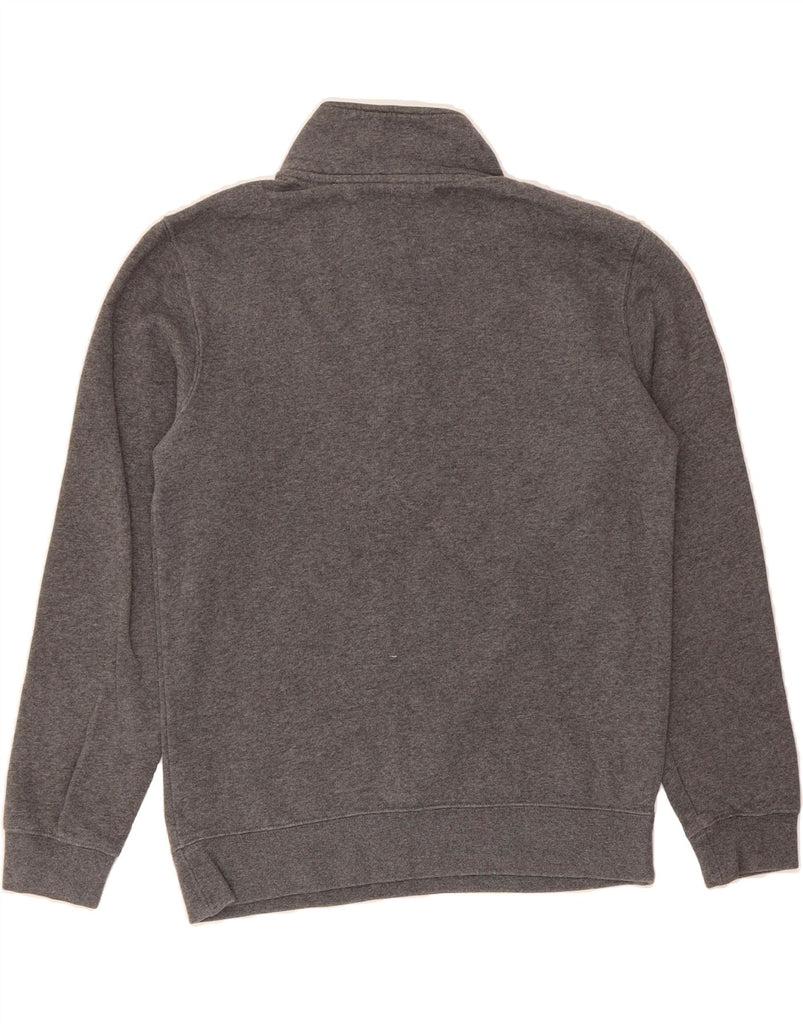 NIKE Mens Zip Neck Sweatshirt Jumper Small Grey Cotton Vintage Nike and Second-Hand Nike from Messina Hembry 