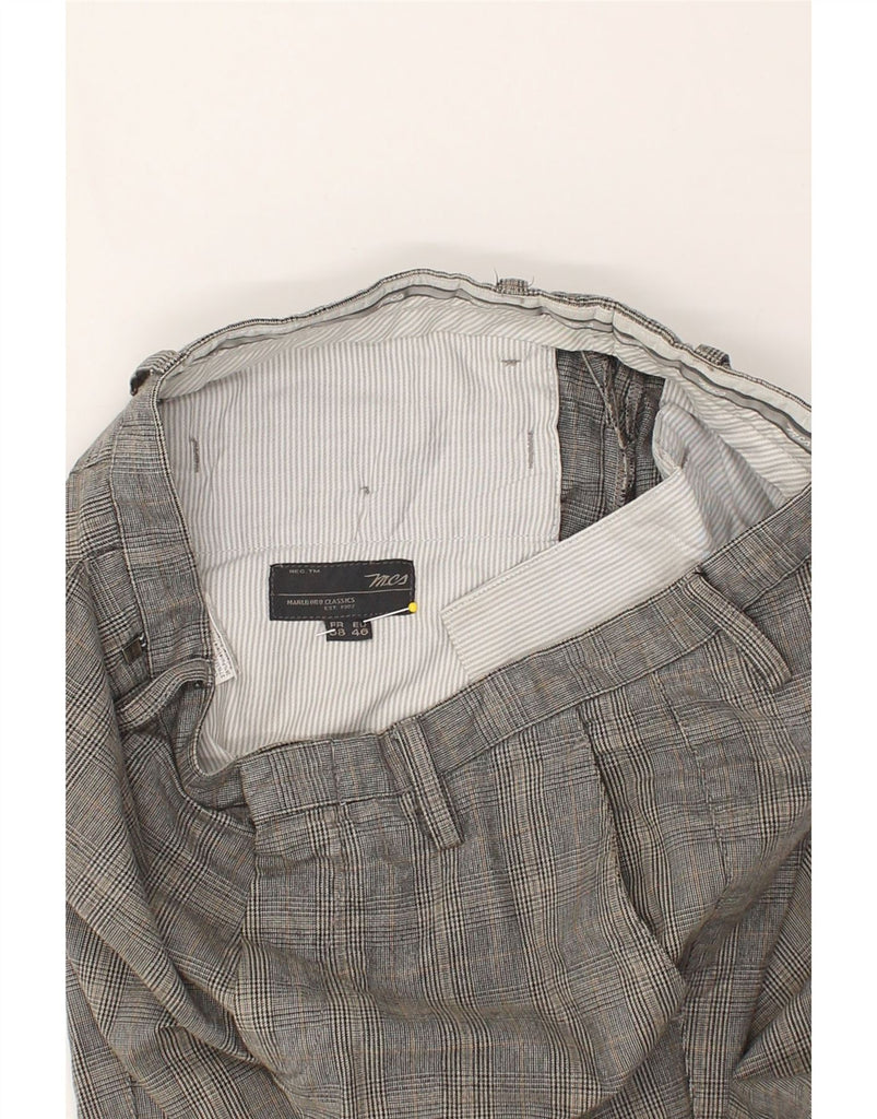 MARLBORO CLASSICS Womens Straight Chino Trousers W32 L31 Grey Plaid Cotton | Vintage Marlboro Classics | Thrift | Second-Hand Marlboro Classics | Used Clothing | Messina Hembry 