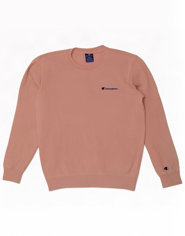 Champion Mens Sweatshirt Jumper Small Pink Cotton