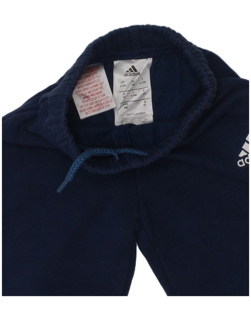 ADIDAS Baby Boys Joggers Tracksuit Trousers 6-9 Months Navy Blue Cotton | Vintage Adidas | Thrift | Second-Hand Adidas | Used Clothing | Messina Hembry 