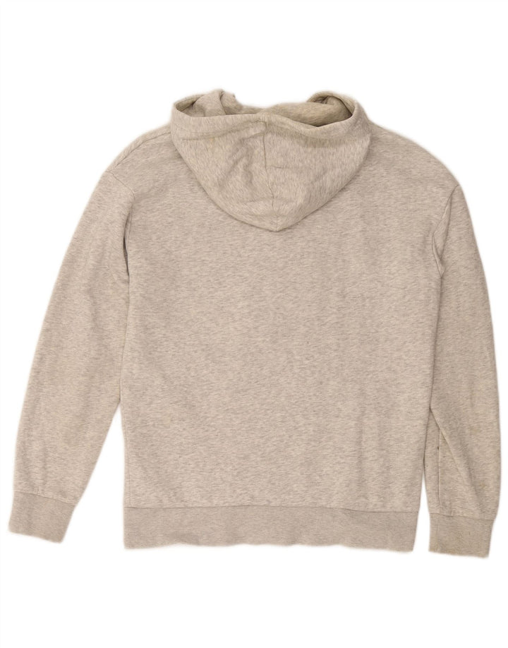 JACK & JONES Mens Zip Hoodie Sweater Medium Grey Flecked Cotton