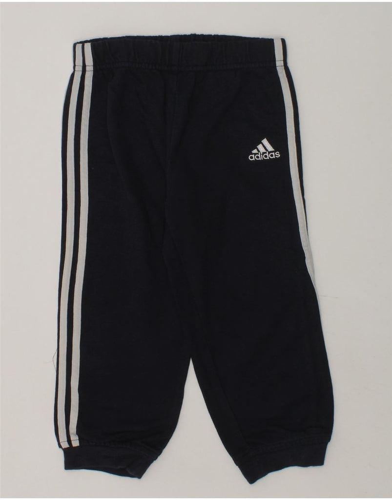 ADIDAS Baby Boys Joggers Tracksuit Trousers 18-24 Months Black Cotton | Vintage Adidas | Thrift | Second-Hand Adidas | Used Clothing | Messina Hembry 