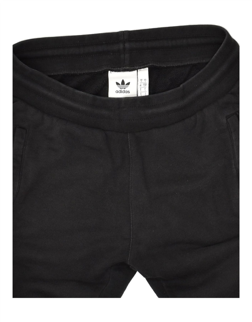 ADIDAS Mens Tracksuit Trousers Joggers Small Black Cotton | Vintage Adidas | Thrift | Second-Hand Adidas | Used Clothing | Messina Hembry 