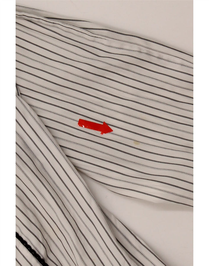 Dolce & Gabbana Womens Shirt IT 42 Medium White Pinstripe