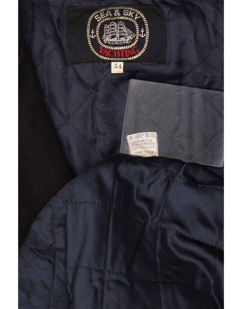 SEA & SKY Mens Yachting Pea Coat IT 54 2XL Navy Blue Wool Vintage Sea & Sky and Second-Hand Sea & Sky from Messina Hembry 