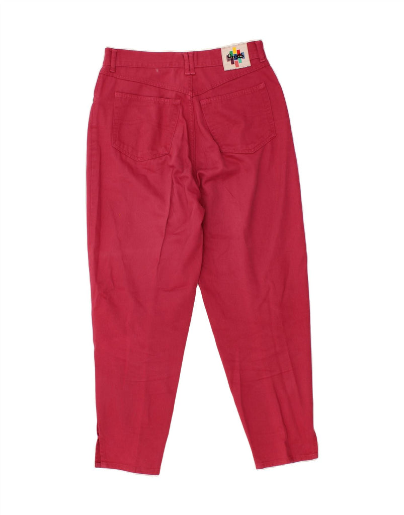 VINTAGE Womens High Rise Tapered Jeans IT 42 Medium W30 L28 Pink Cotton Vintage Vintage and Second-Hand Vintage from Messina Hembry 