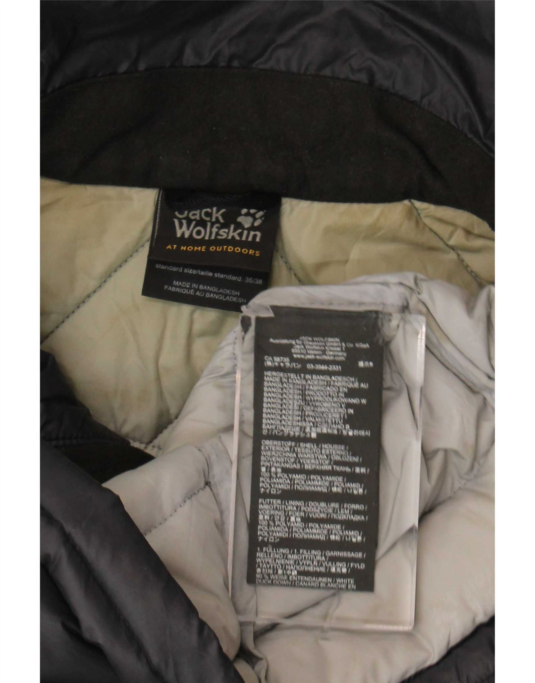 Jack Wolfskin Womens Padded Coat UK 8/10 Small Grey Polyamide