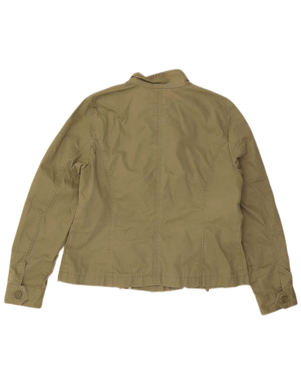 Tommy Hilfiger Womens Military Jacket UK 16 Large Khaki Cotton