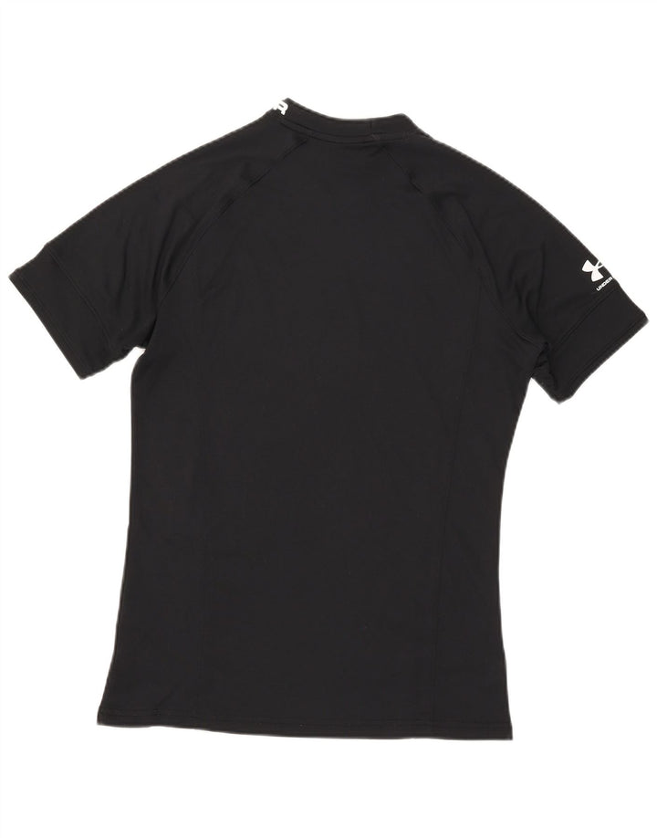 Under Armour Mens Heat Gear Graphic T-Shirt Top Medium Black Polyester