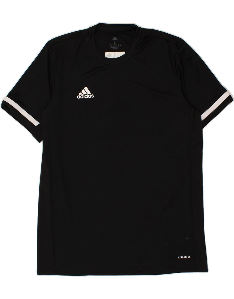 ADIDAS Mens T-Shirt Top Large Black Polyester | Vintage Adidas | Thrift | Second-Hand Adidas | Used Clothing | Messina Hembry 