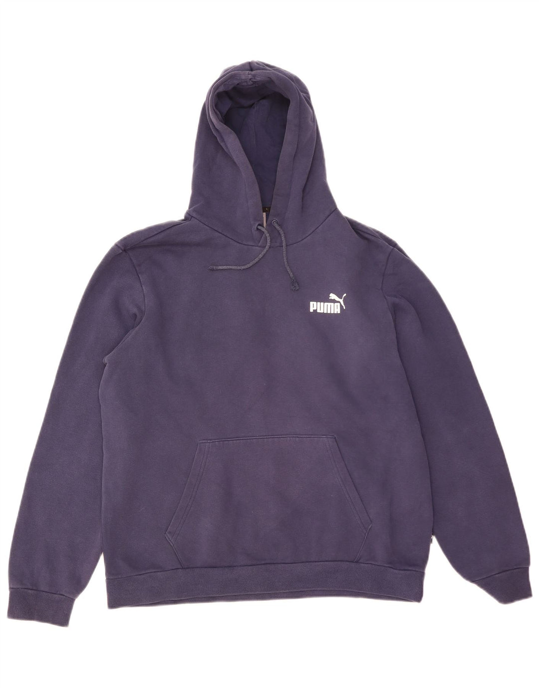 Puma Mens Hoodie Jumper Large Navy Blue Cotton