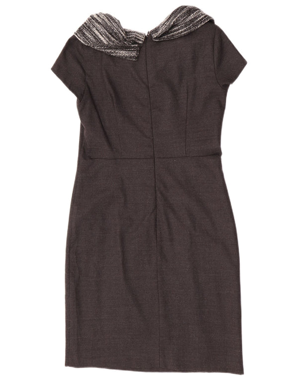 Max & Co. Womens Sheath Dress UK 12 Medium Grey Wool
