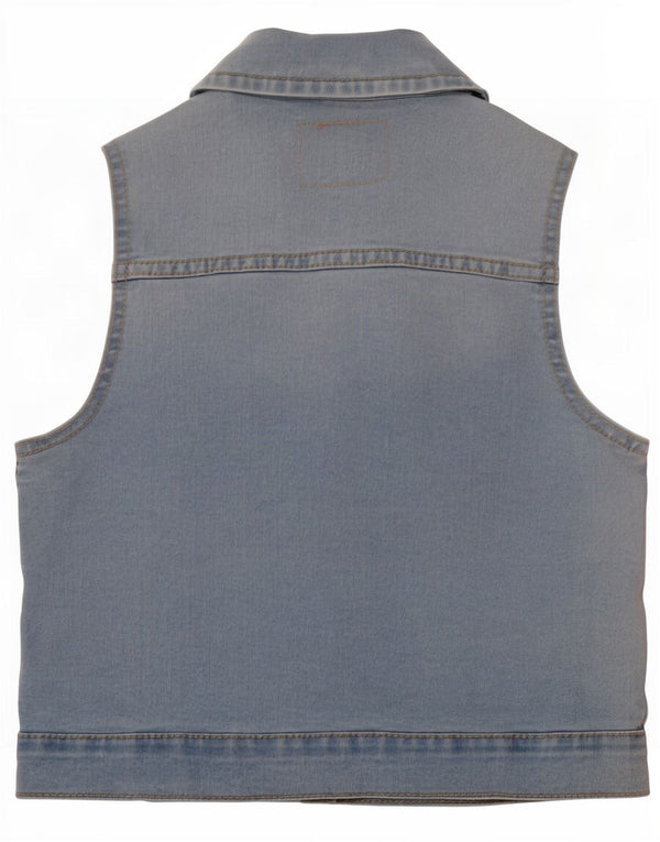 Levi's Girls Denim Gilet 7-8 Years Small Blue Cotton