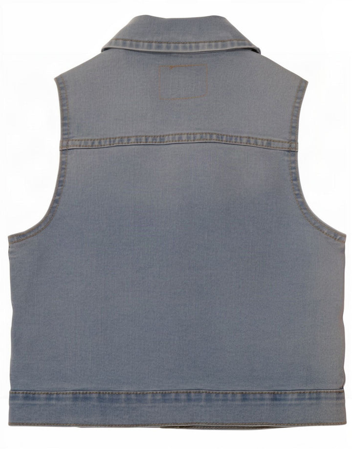 Levi's Girls Denim Gilet 7-8 Years Small Blue Cotton