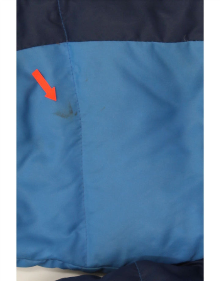 Brunik Mens Padded Jacket UK 40 Large Blue Colourblock