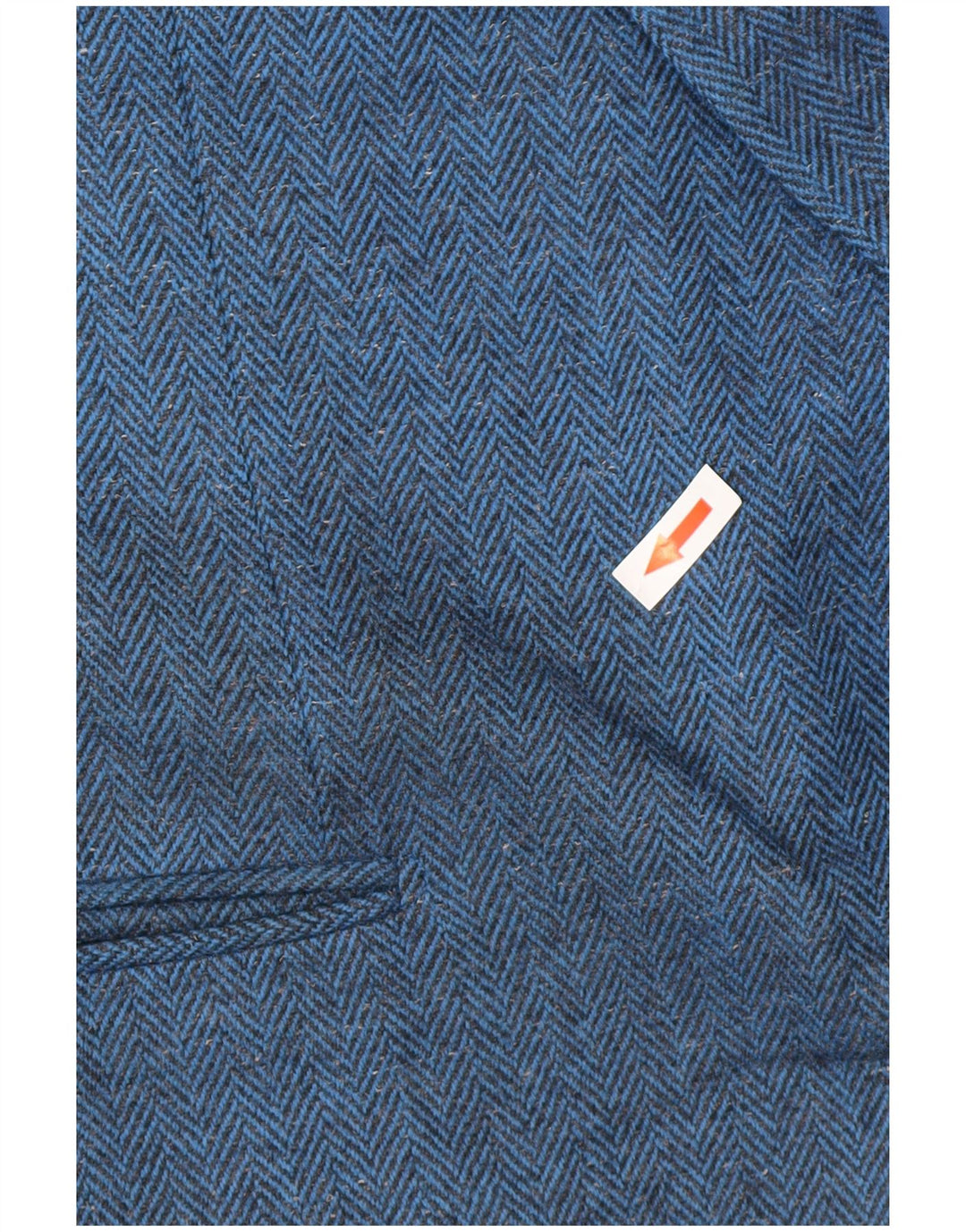 Pal Zileri Mens 2 Button Blazer Jacket IT 52 XL Blue Herringbone Wool
