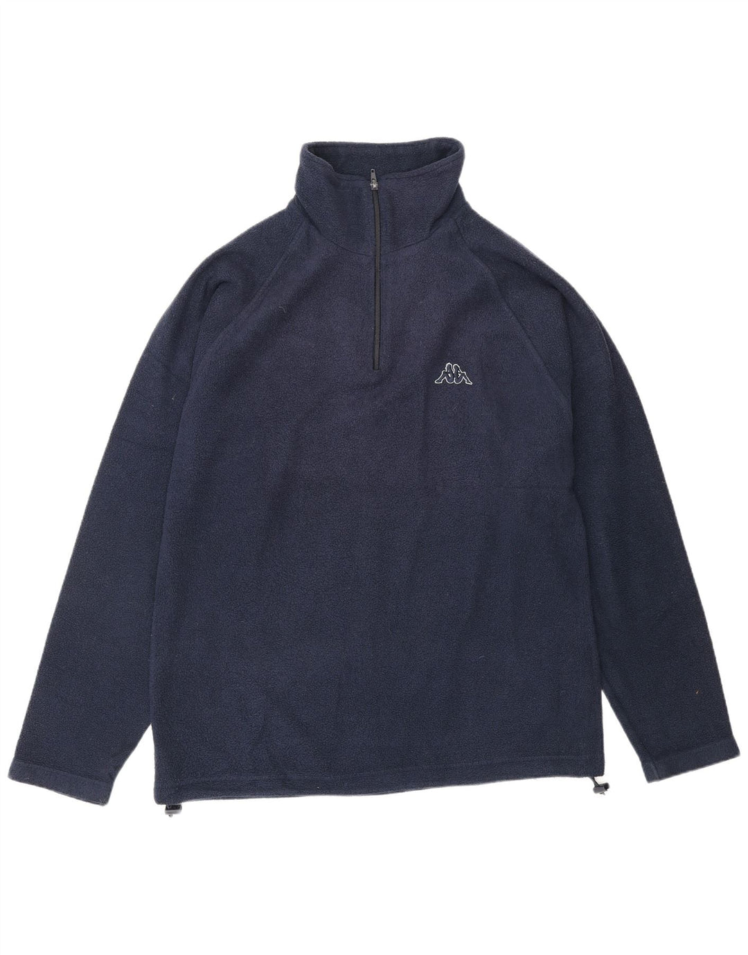 KAPPA Mens Zip Neck Fleece Jumper Medium Navy Blue
