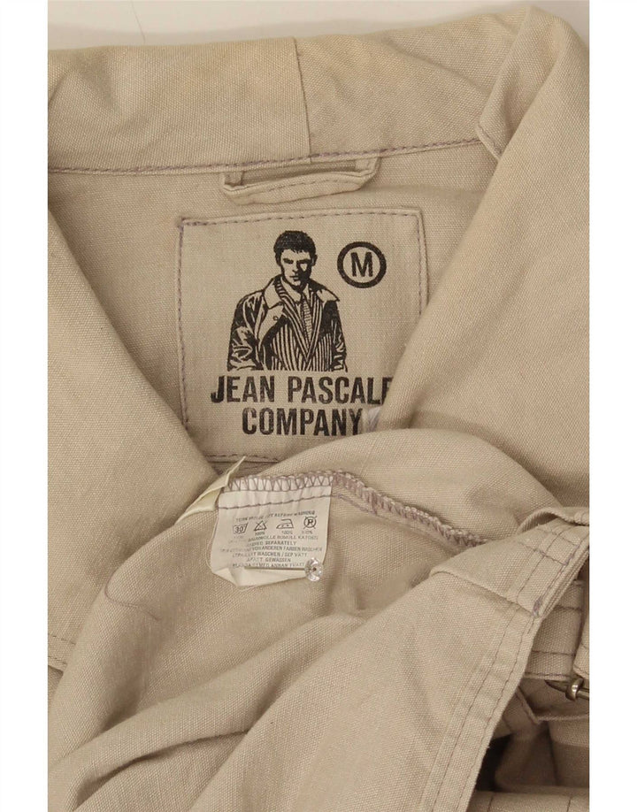 Jean Pascale Mens Loose Fit Utility Jacket UK 38 Medium Beige Classic