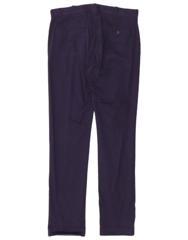 J. Crew Mens Stretch Slim Chino Trousers W31 L32 Purple Cotton