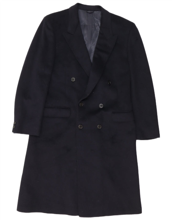 San Remo Mens Double Breasted Coat UK 38 Medium Navy Blue