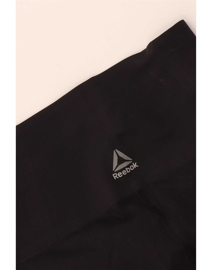 Reebok Womens Graphic Leggings UK 10 Small  Black