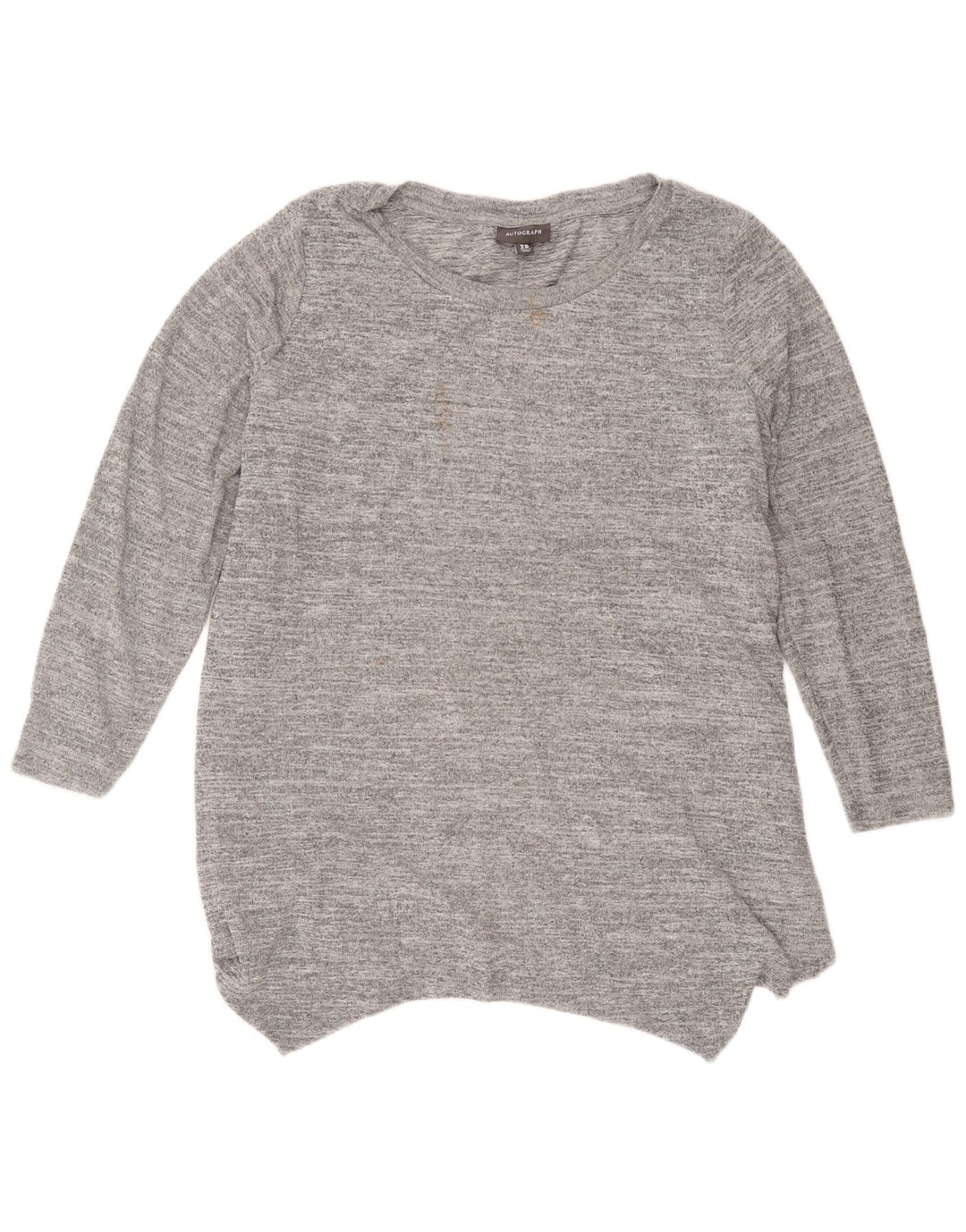 Marks & Spencer Womens Autograph Tunic Top UK 20 2XL Grey Flecked Polyester