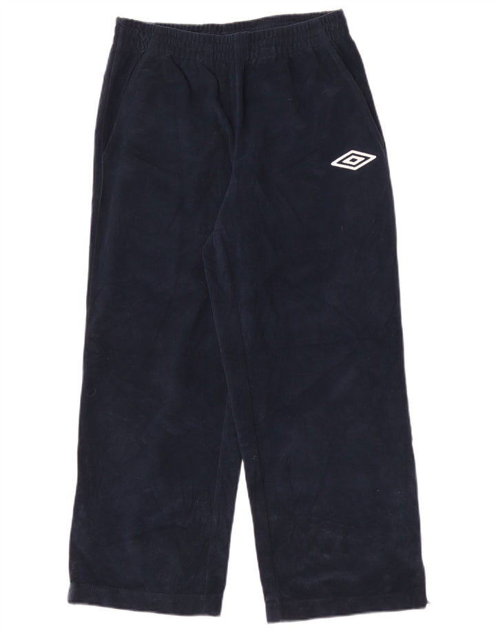 Umbro Womens Fleece Tracksuit Trousers UK 8 Small Navy Blue Polyester